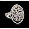 Image 2 : 14KT White Gold 1.30ctw Diamond Ring