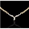 Image 1 : 14KT White and Yellow Gold 8.84ctw Diamond Necklace