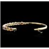 Image 3 : 14KT Yellow Gold 10.15ctw Multicolor Sapphire and Diamond Bracelet