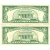 Image 2 : 1963 $5 Red Seal Bill Lot of 2