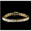 Image 1 : 14KT Yellow Gold 25.71ctw Diamond Tennis Bracelet