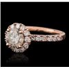 Image 2 : 14KT Rose Gold 1.74ctw Diamond Ring