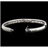 Image 3 : 4.21ctw Diamond Bangle Bracelet - 14KT White Gold