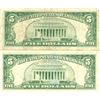 Image 2 : 1963 $5 Red Seal Bill Lot of 2