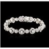Image 1 : 14KT White Gold 5.76ctw Diamond Bracelet