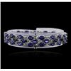 Image 2 : 14KT White Gold 32.00ctw Sapphire and Diamond Bracelet