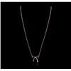 Image 2 : 14KT Rose Gold Bow Necklace