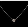 Image 2 : 14KT White Gold 0.26ct Diamond Necklace
