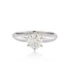 Image 1 : 14KT White Gold 1.00ct Brilliant Cut Diamond Solitaire Ring