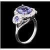 Image 3 : 14KT White Gold 3.26ctw Tanzanite and Diamond Ring