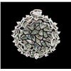 Image 2 : 5.36ctw Alexandrite and Diamond Pendant - 14KT White Gold