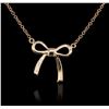 Image 2 : 14KT Rose Gold Bow Necklace
