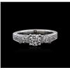 Image 1 : 18KT White Gold 1.04ctw Diamond Ring