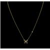Image 1 : 14KT Yellow Gold 0.03ct Diamond Butterfly Necklace