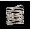 Image 1 : 14KT White Gold 1.36ctw Diamond Ring