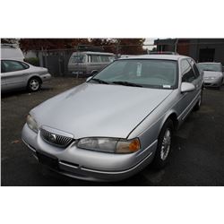 1997 MERCURY COUGAR XR7, 2 DOOR SEDAN, GREY, VIN # 1MELM62WXVH609352