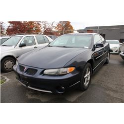 2002 PONTIAC GRAND PRIX, 4 DOOR SEDAN, BLUE, VIN # 1G2WP12K22F246191