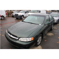 2000 NISSAN ALTIMA GXE, 4 DOOR SEDAN, GREEN, VIN # 1N4DL01D9YC205102