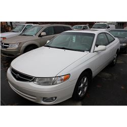 1999 TOYOTA SOLARA SLE, 2 DOOR SEDAN, WHITE, VIN # 2T1CF22PXXC757862