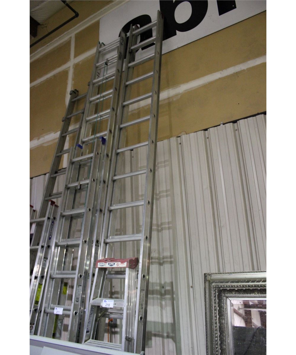 16' ALUMINUM EXTENSION LADDER AND 6' STEP LADDER
