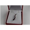 Image 2 : 1.81CT GARNET JOURNEY NECKLACE SET WITH 3 DIAMONDS, VS CLARITY, INCLUDES $400 CERTIFICATE