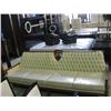 Image 1 : 2PC DESIGNER SOFA SET; MAHOGANY FRAMED SOFA AND CHAIR WITH ELEGANT DIAMOND TUFF GOLD/ YELLOW