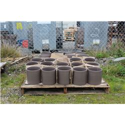 PALLET LOT OF SMALL BEIGE CERAMIC PLANTERS