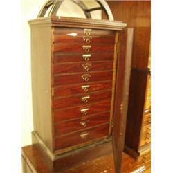 Victorian mahogany specimen cabinet with elev…