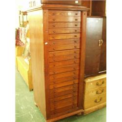 Victorian pitch pine specimen cabinet compris…