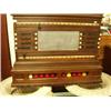 Image 1 : Oak cased snooker scoreboard with slate centr…