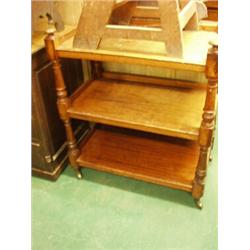 Victorian mahogany three tiered buffet with o…