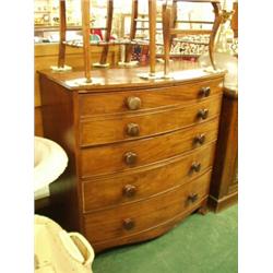 Regency mahogany bow fronted chest of drawers…