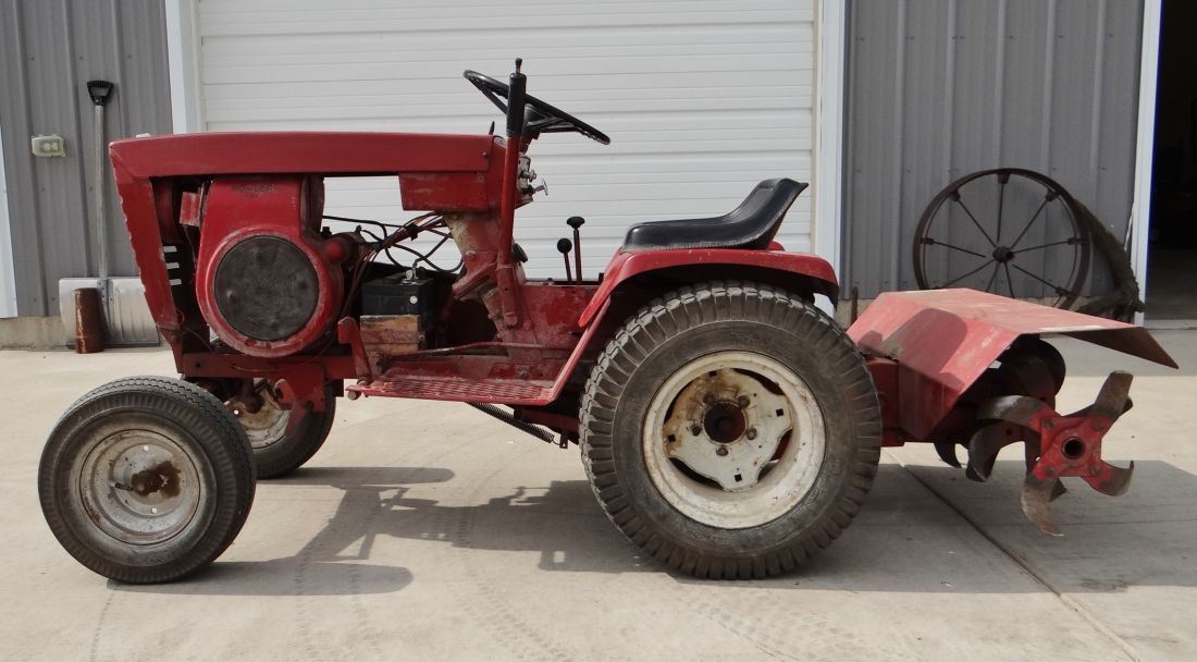 1965 Wheel Horse 12 hp lawn tractor, 12 hp., manual, 36” tiller, belt drive