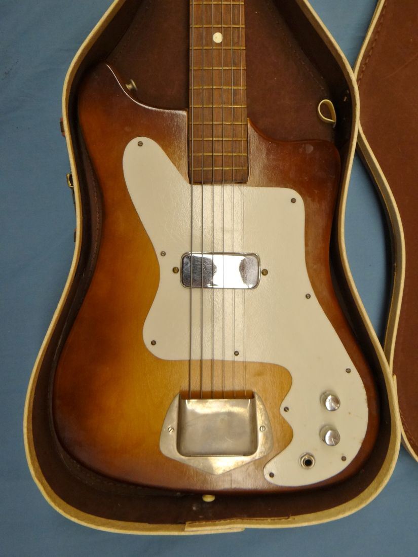 Kay electric guitar, single pickup, in orig. case, c. 1968