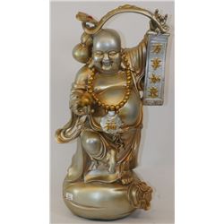 POLYRESIN HAPPY BUDDHA FOR WEALTH & BEST WISHES