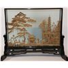 Image 1 : HAND CARVED CHINESE CORK SCULPTURE SHADOW BOX