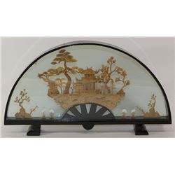 CHINESE CORK SCULPTURE SHADOW BOX