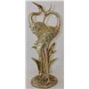 Image 1 : POLYRESIN DECORATIVE HERON BIRD STATUE WITH METALLIC FINISH
