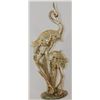 Image 1 : POLYRESIN MOTHER & CHILD HERON BIRD STATUE WITH METALLIC FINISH