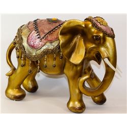 POLYRESIN ELEPHANT STATUE WITH JEWELS