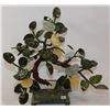 Image 1 : HAND CARVED JADE STONE TREE WITH GOOD WEALTH SYMBOLS