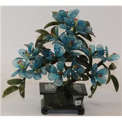 HAND CARVED JADE STONE CAMELLIA