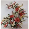 Image 1 : HAND CARVED JADE STONE MULTI FLOWERS ARRANGEMENT ((PEONY, CAMELLIA, PEACH BLOSSOM, CHERRY BLOSSOM)