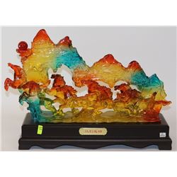 LUILI RESIN  8-HORSES  SCULPTURE