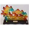 Image 1 : LUILI RESIN  8-HORSES  SCULPTURE