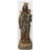 Image 1 : VIRGIN MARY W/ BABY JESUS STATUE,  POLYRESIN  BODY COATED WITH  BRASS POWDER