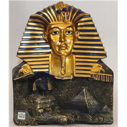 POLYRESIN EGYPTIAN GODS STATUE - PHARAOH DING TUT BUST