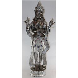 BUDDHA W/ MULTI COLOR GEMSTONE STATUE