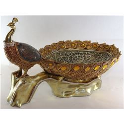 PEACOCK FIGURINE - CANDY DISH