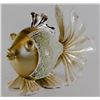 Image 1 : GOLD FISH FIGURINE, POLYRESIN WITH METALLIC FINISH